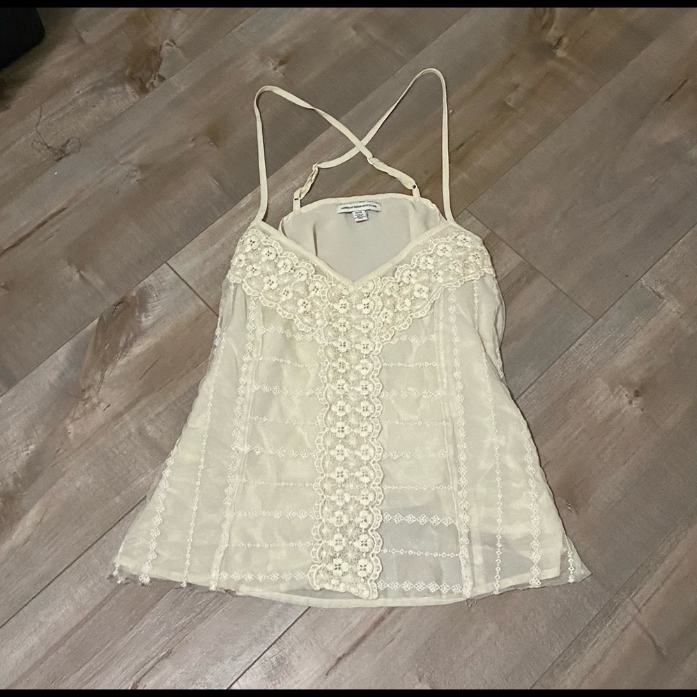 Lace crochet tank top
